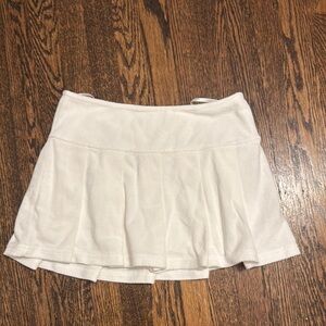 NIA Terry Cloth White Mini Skirt
